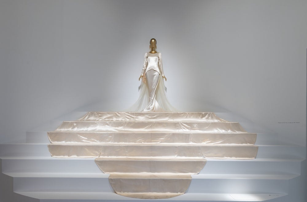 Natalie Potters wedding dress has been “reawakened” using AI. Image: The Metropolitan Museum of Art