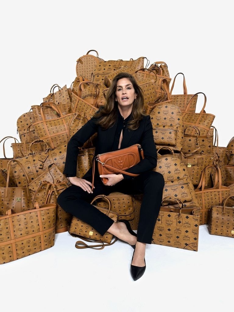 Supermodel Cindy Crawford is the face of MCM's Fall/Winter 2023 campaign. Photo: MCM
