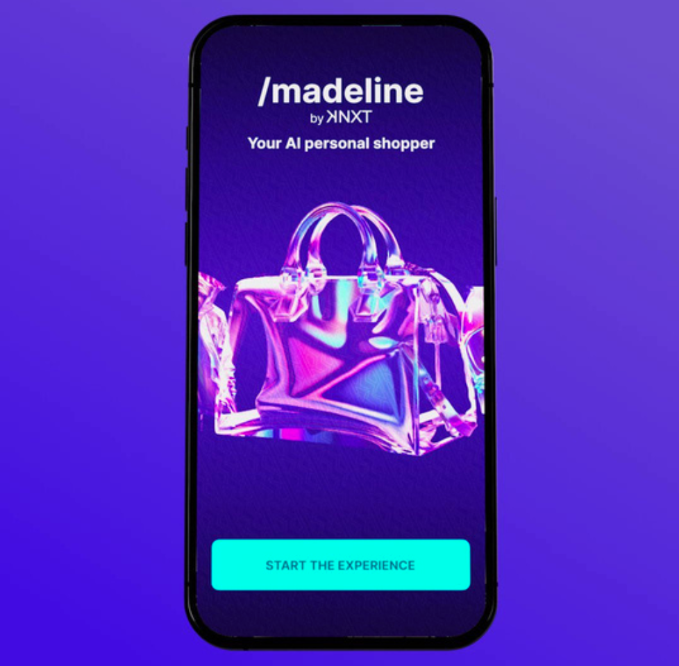 In March 2023, Kering’s cutting edge fashion space KNXT launched /madeline, an AI-powered shopping assistant. Image: KNXT