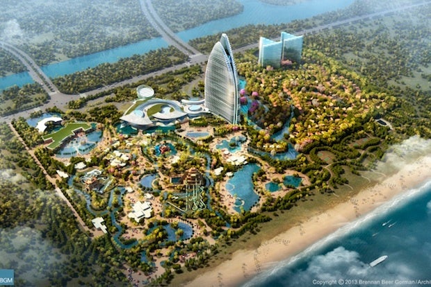 A rendering of the new Atlantis resort being planned for Sanya, Hainan. (Brennan Beer Gorman)