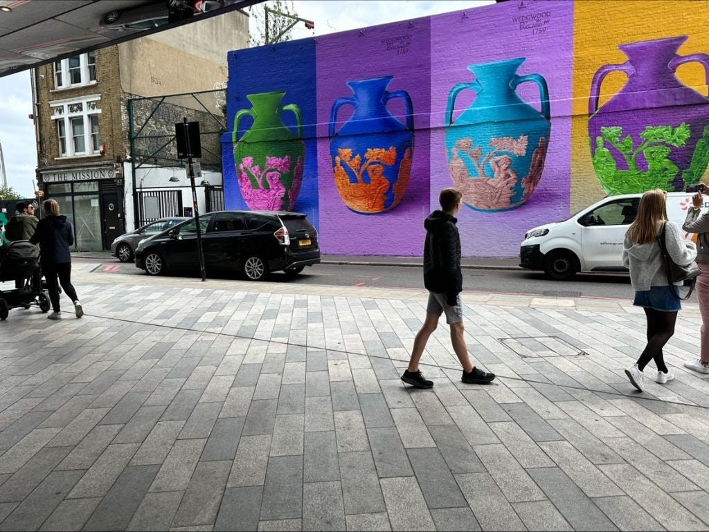 Global Street Art are the brains behind some of the UK's biggest handprinted murals, including Wedgwood's street art. Photo: Sam Berry/LinkedIn