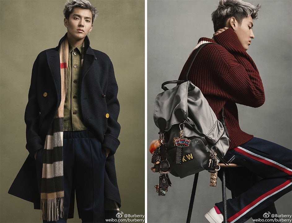 Burberry tapped Chinese rapper Kris Wu in 2017 to curate five distinctive looks called "The Kris Wu Edit." Photo: Burberry's Weibo