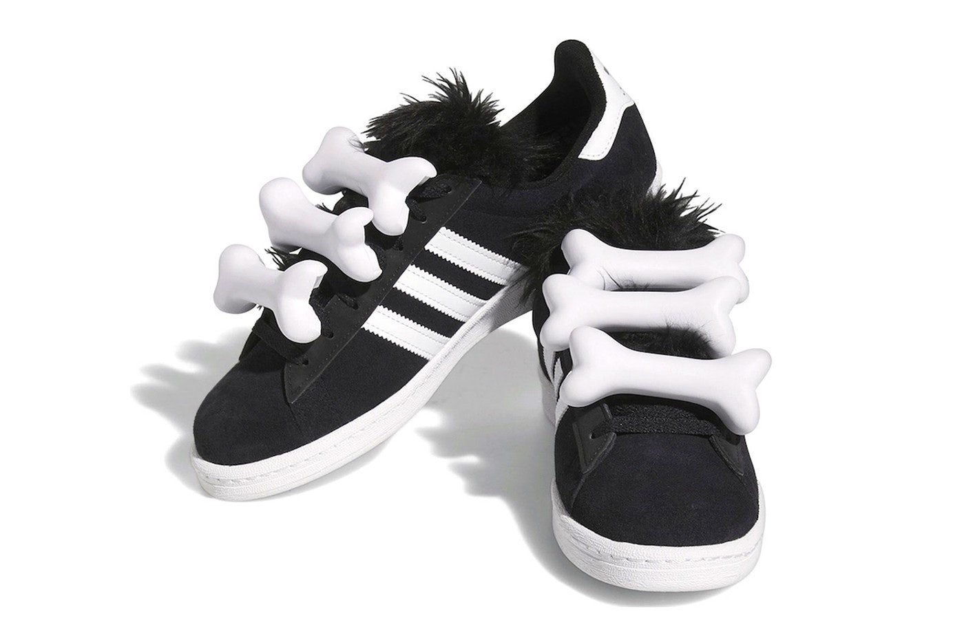 The latest Jeremy Scott x Adidas sneakers come in black and pink. Photo: Jeremy Scott x Adidas