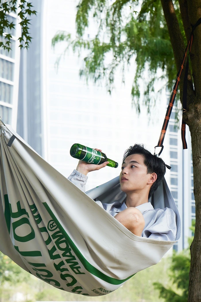 Chinese independent label FMACM has worked with Carlsberg on a collection. Photo: FMACM x Carlsberg