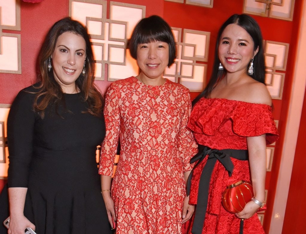 Mary Katrantzou and Angelica Cheung attended Wendy Yu's Chinese New Year Celebration at Kensington Palace in January 2018 in London, United Kingdom. Photo: VCG