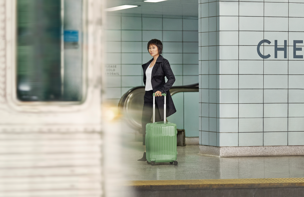 Still from Rimowa's video campaign featuring Yuja Wang. Photo: Courtesy of Rimowa 