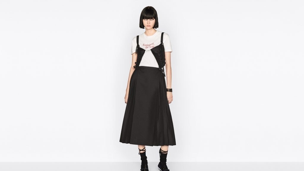 Dior released a pleated skirt this year that mimicked the style of a traditional Chinese horse face skirt. Photo: Dior