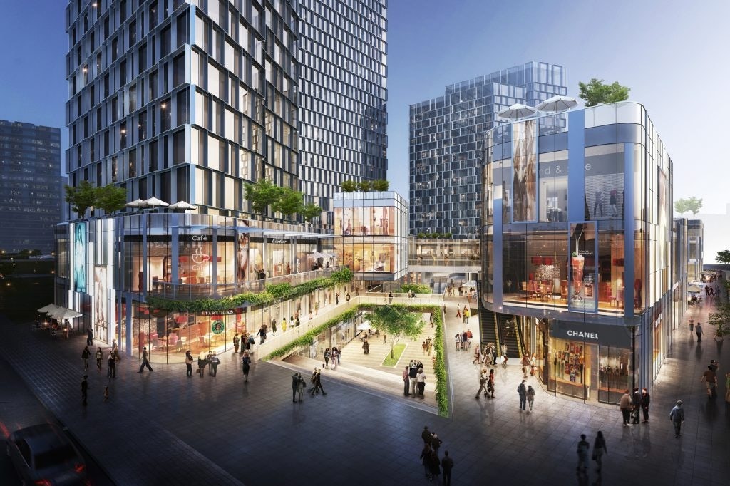A rendering of Gensler’s Shimao Huaxin mixed-use project in China’s southern city Guangzhou. Photo: Courtesy of Gensler