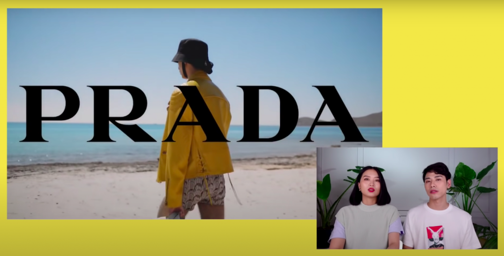 Aha Lolo examines 2022 men's fashion trends, including Prada's Spring 2022 menswear collection. Photo: Screenshot, YouTube