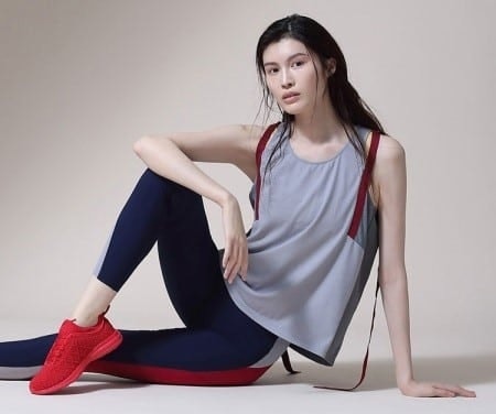 Chinese supermodel He Sui modeling Particle Fever apparel