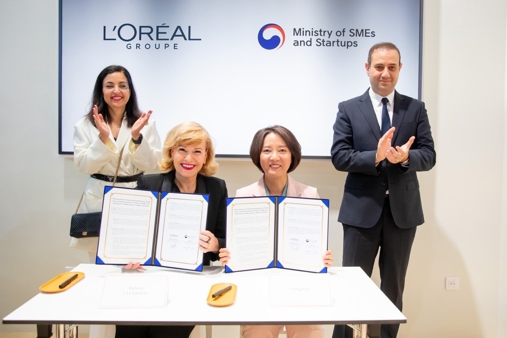 L’Oréal Groupe signed an MOU with Korea Ministry of SMEs and Startups Photo: L’Oreal