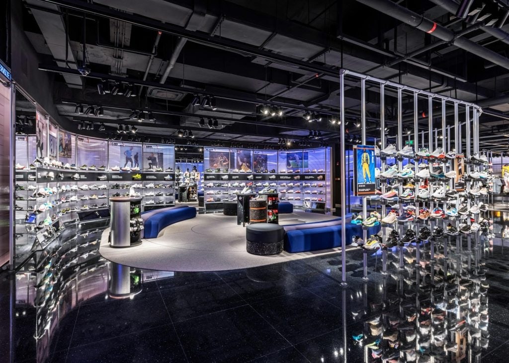 The Nike Rise store in Guangzhou, opened in July 2020, promotes touchless experiences and facilitates the consumer's online-to-offline shopping journey. Photo: Courtesy of Nike