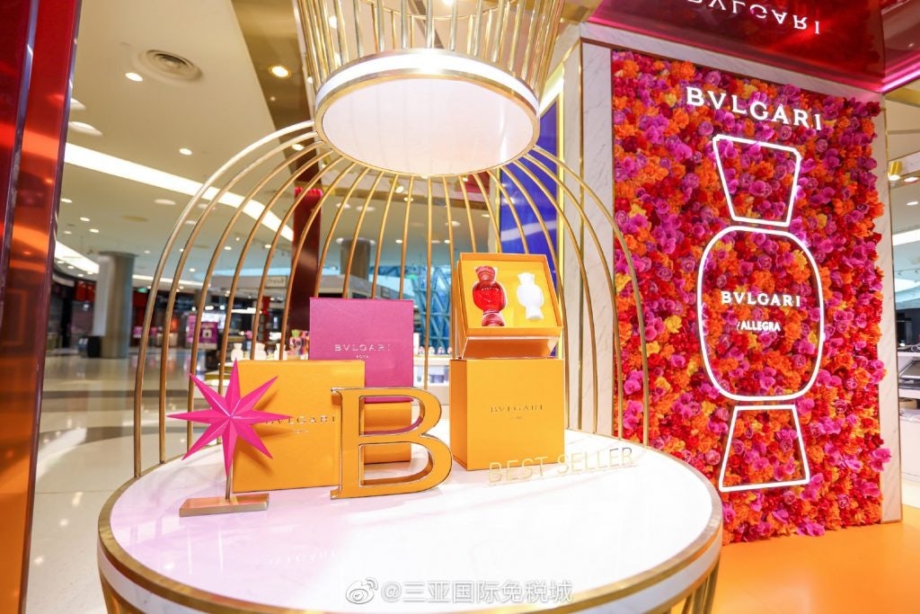 Bulgari opened a duty-free pop-up shop in Sanya, Hainan during China's Golden Week holiday. Photo: Bulgari