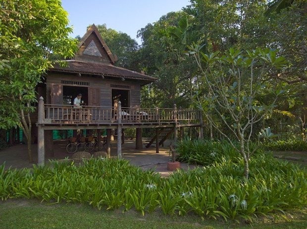 Amansara's offsite traditional Khmer house for Cambodian dining. (Courtesy Photo)