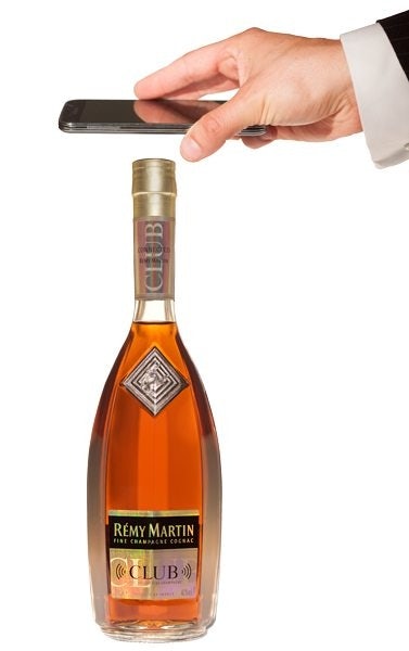Users scan the Rémy Martin bottle with their smartphone to verify authenticity. (Courtesy Photo)
