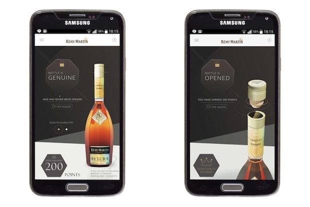 Rémy Martin's new smart bottles can be verified through a mobile app. (Courtesy Photo)