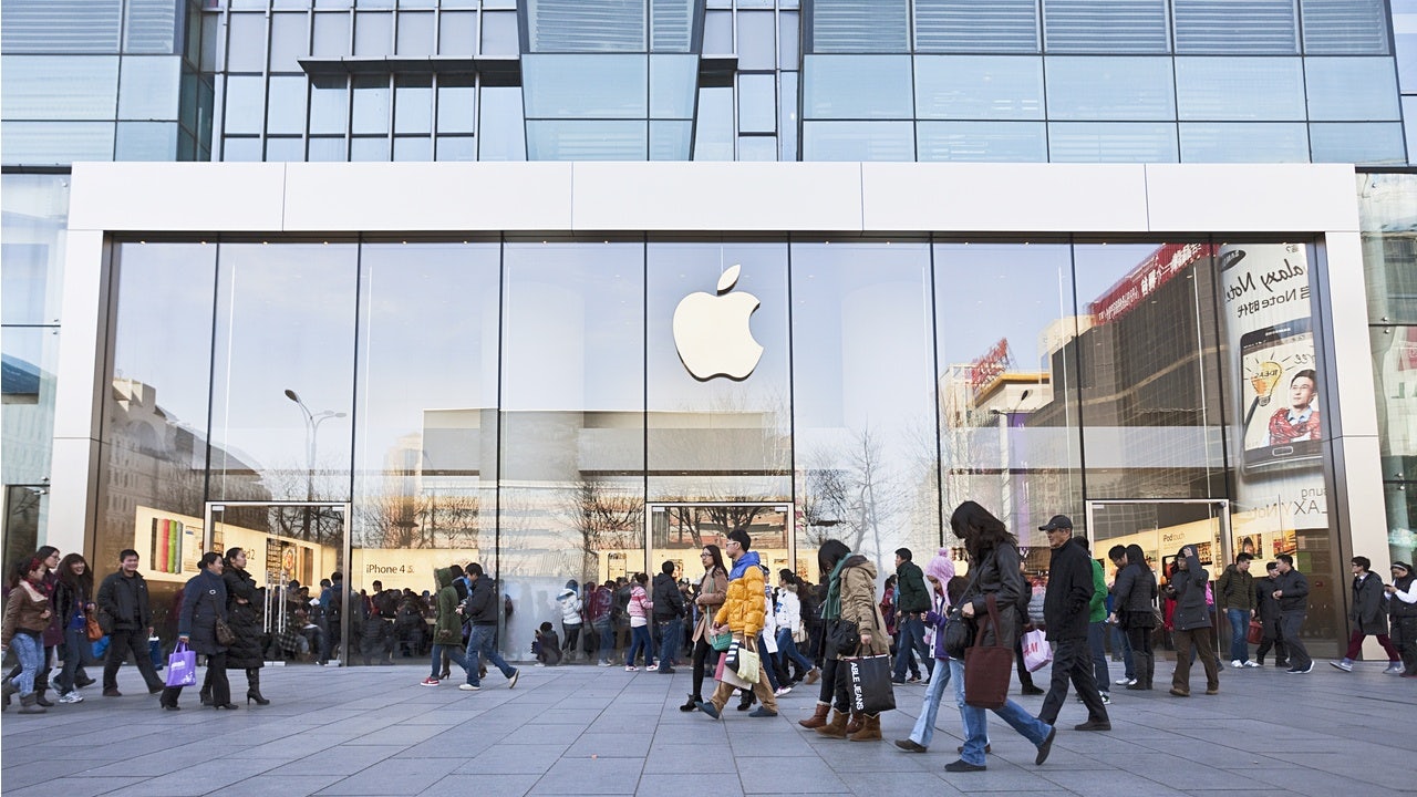 Apple’s revenue in China jumped a staggering 87 percent to $17.7 billion, propelled by strong demand for its first 5G smartphone. Photo: Shutterstock
