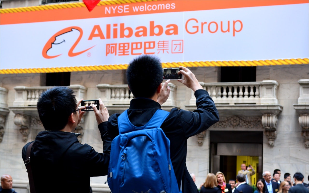 Chinese e-commerce and streaming giants, including Alibaba, JD.com, VIP.com, Weibo’s owner Sina, iQiyi, and Bilibili are under threat of being delisted. Photo: Shutterstock: Alibaba listed on NYSE in 2014