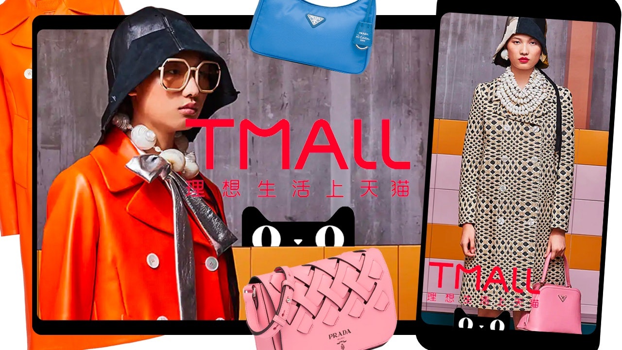If your brand is new to selling online in China, Jing Daily breaks down the different platforms on the country’s largest online e-commerce site: Tmall. Photo: Prada, Shutterstock. Composite: Haitong Zheng.