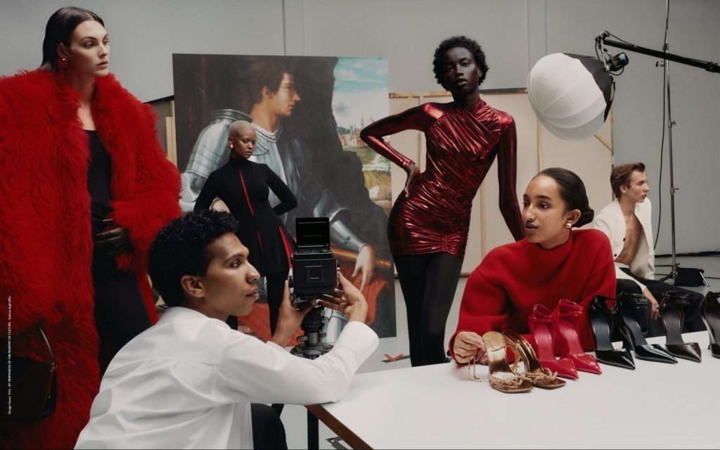 The epic ambience of the Renaissance images is balanced by a more candid backstage series, capturing a sense of collaboration and authenticity. Photo: Ferragamo