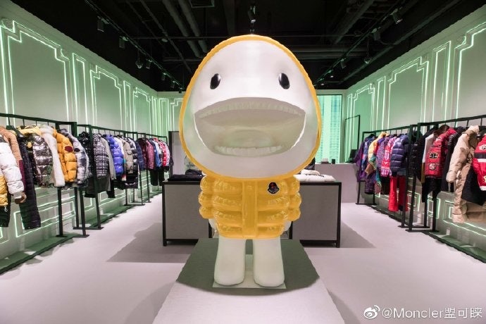 Moncler's new store at SKP S in Beijing. Photo: Weibo