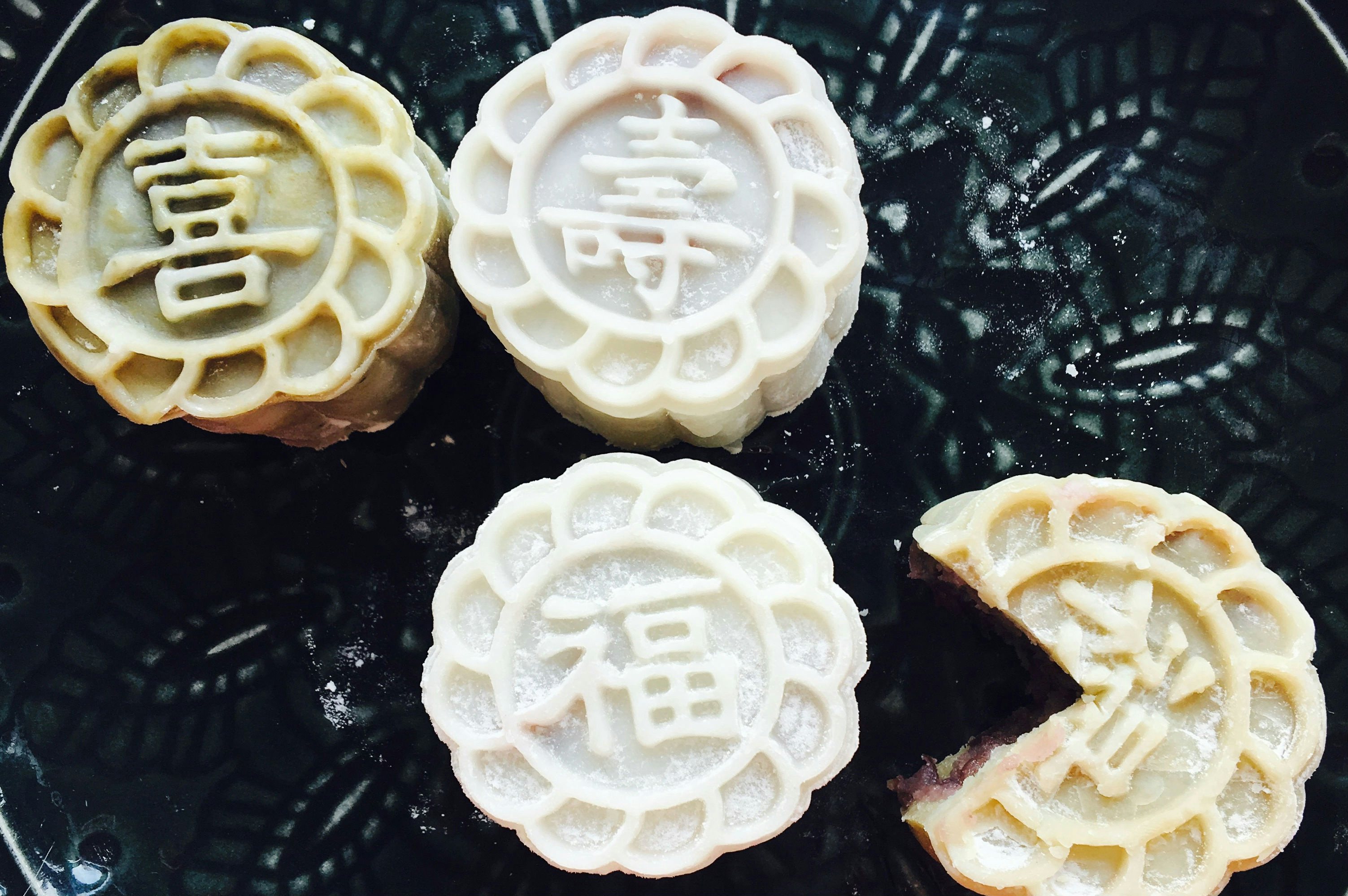 Mooncakes by baker Sara Li, who makes her own healthier version of the Mid-Autumn Festival delicacy. (Courtesy Photo) 