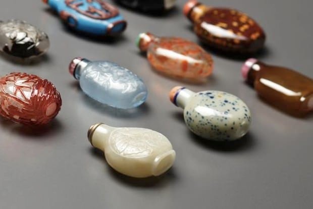 A collection of Chinese snuff bottles sold in a recent Christie's online auction. (Christie's) 