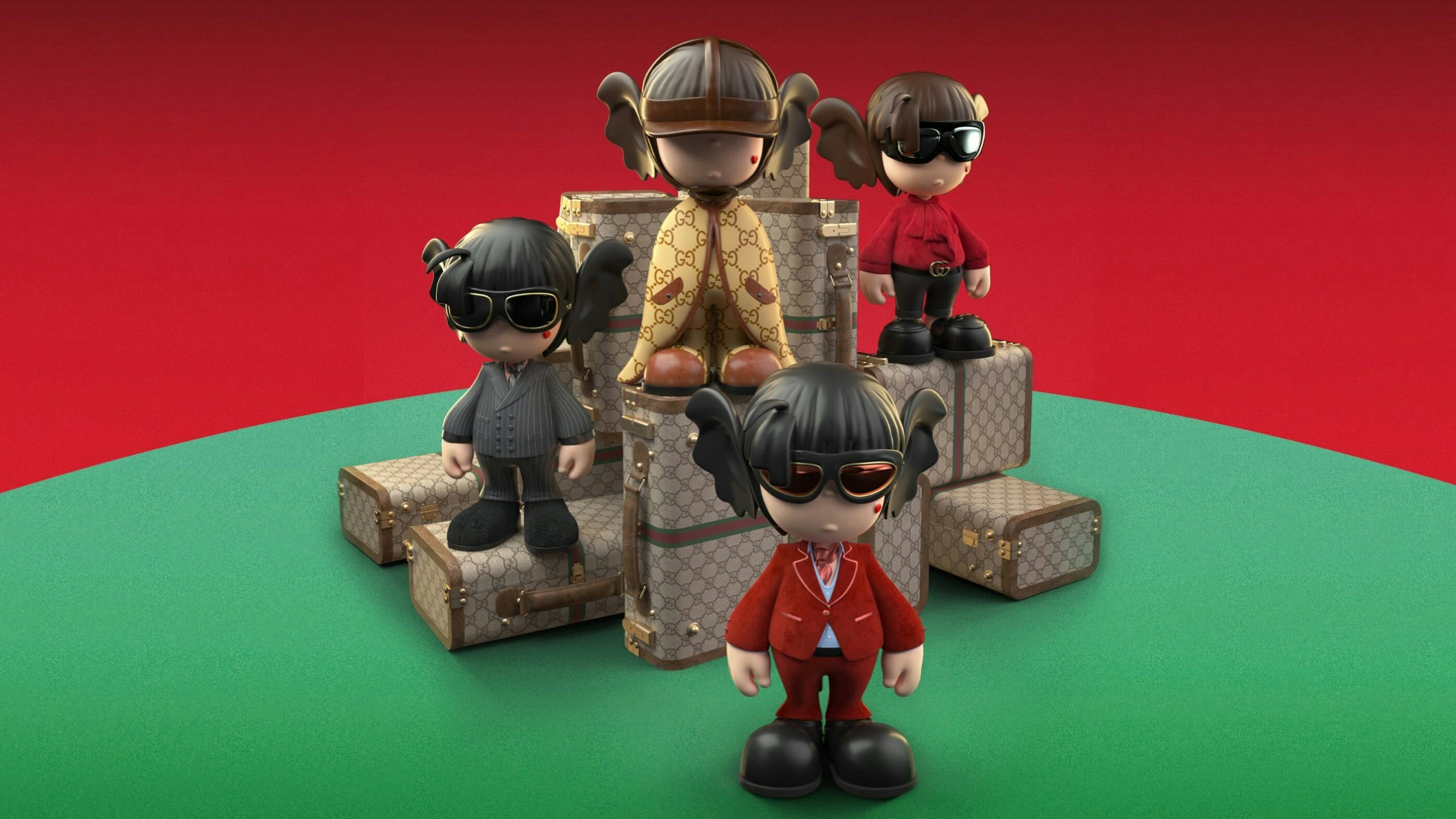 ​​Chinese pop IP Marsper comes to life in physical form in a series of collectible figurines dressed in four different looks from the Gucci archive. Photo: Gucci