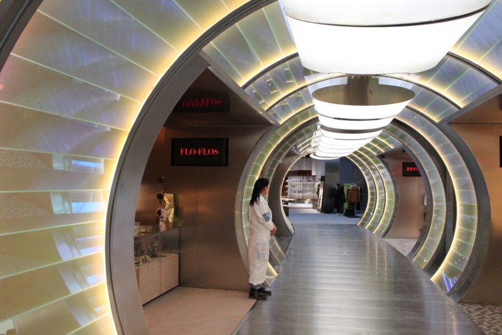 The third floor is designed as a space ship tunnel. Photo: Ruonan Zheng