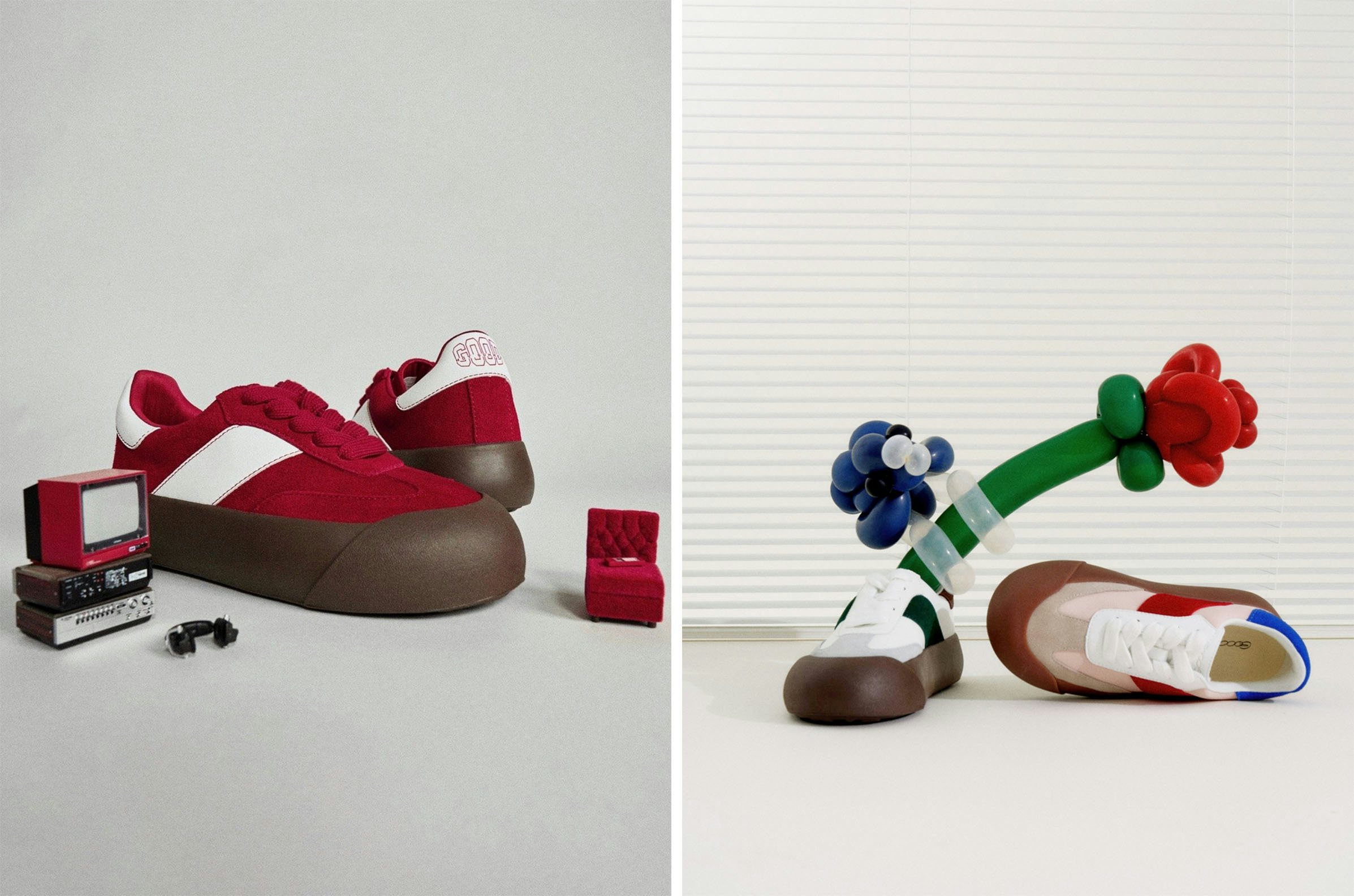 Goodbai's puffy “Dum Dum” sneakers are among its signature products. Photo: Goodbai