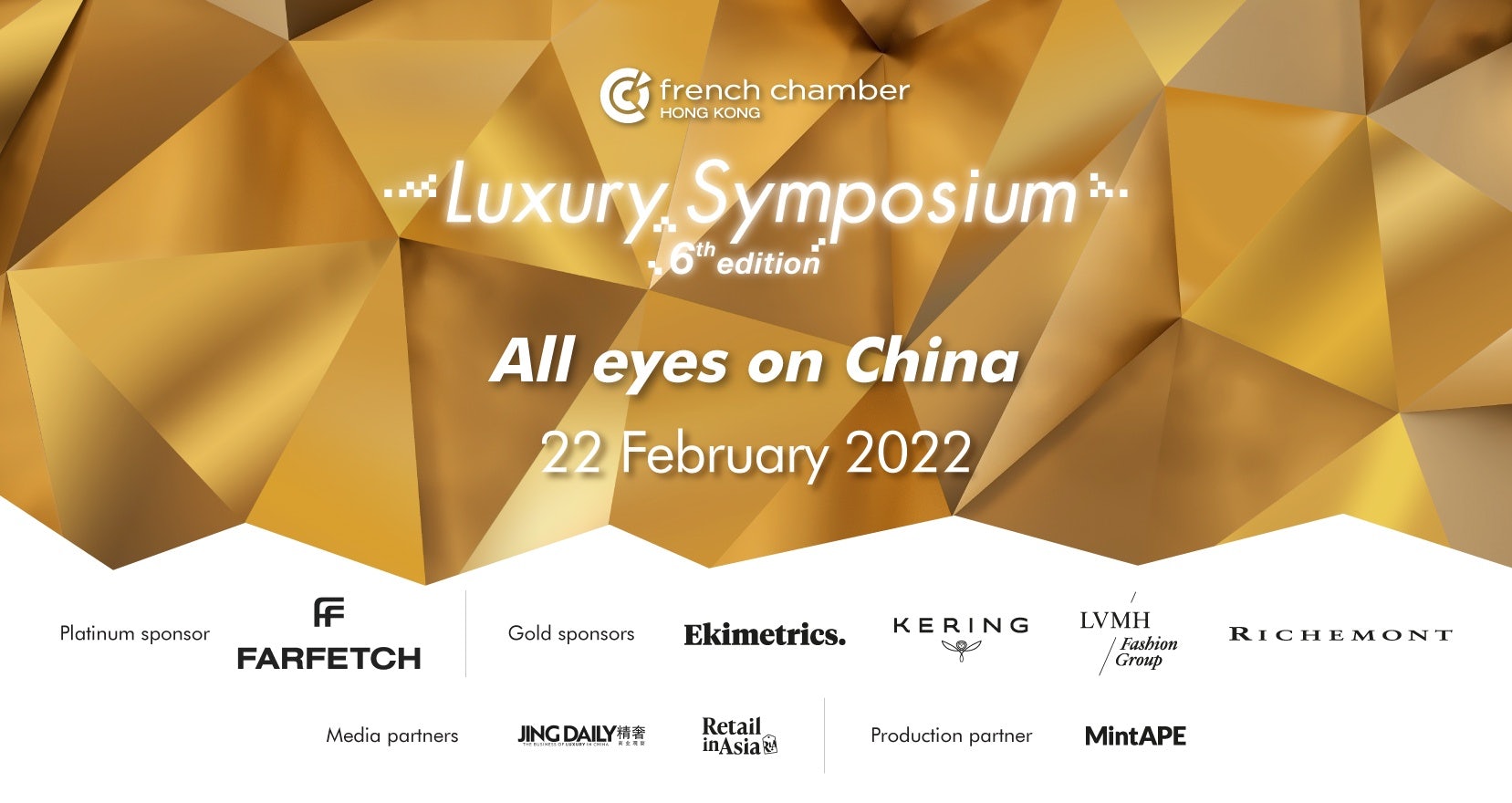 Featuring the topic "All eyes on China," the Luxury Symposium 2022 saw a diverse range of keynote talks, fireside chats, and panel discussions tackle the most pressing questions facing luxury brands in China. Photo: Courtesy of the French Chamber in Hong Kong