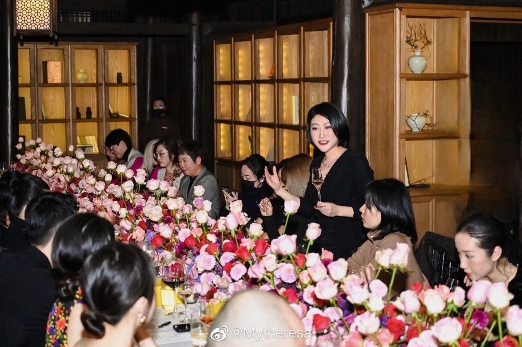 Mytheresa hosted an exclusive dinner in Hangzhou in December with Chinese KOLs and fashion designer Ye Mingzi. Photo: Mytheresa's Weibo