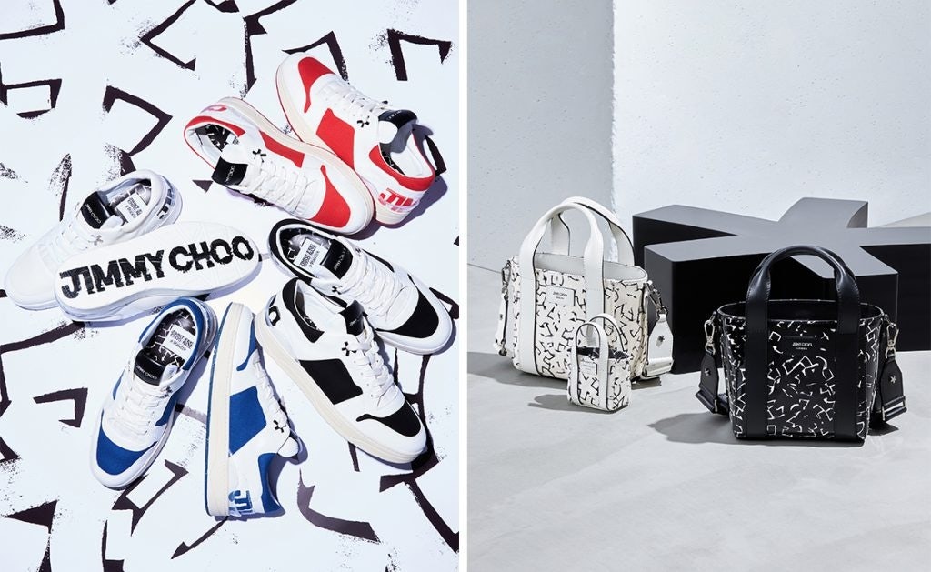 New York-based artist Eric Haze adds an urban, gritty twist to Jimmy Choo’s sophisticated aesthetic, fusing street art and luxury. Photo: Courtesy