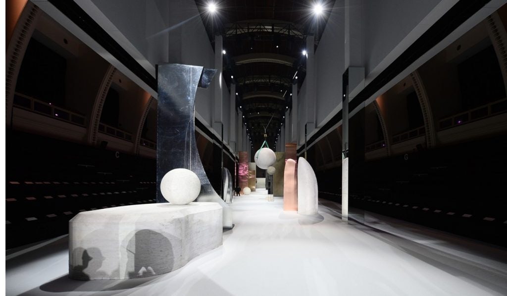 Chinese artist Liu Wei built the the runway set for Max Mara’s where Max Mara's autumn collection was showcased. (Courtesy Photo)