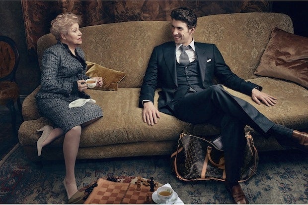 A Louis Vuitton ad for a men's bag featuring Olympian Michael Phelps. (Purse Blog)