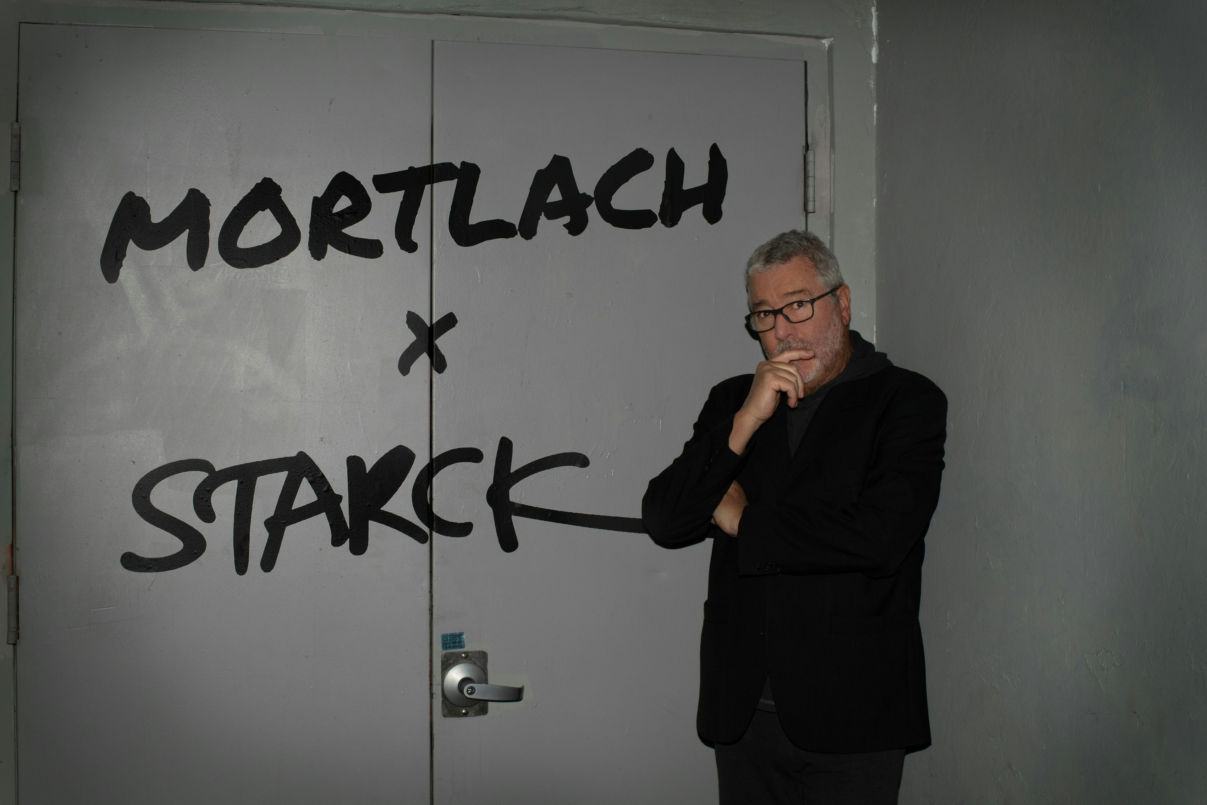 Philippe Starck outside the Mortlach x Starck event during Miami Art Basel. Image: Mortlach