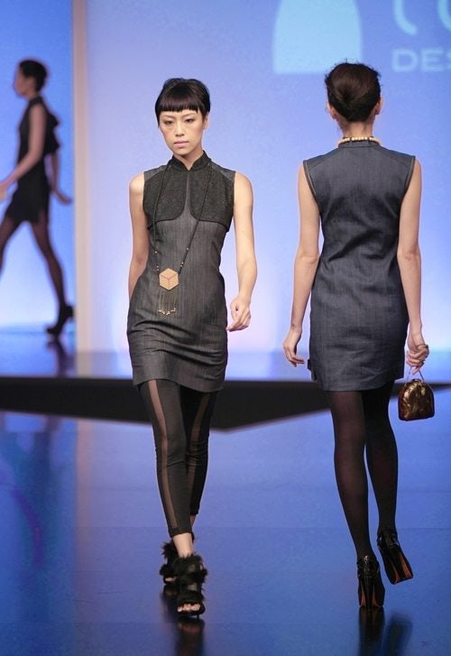 An up-cycled Janko Lam look at the 2011 EcoChic finals. (Courtesy Photo)