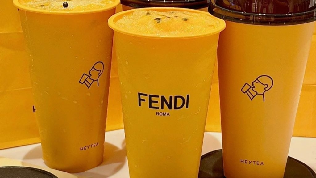 Fendi connected with Chinese Gen Z by partnering with popular drinks brand HeyTea. Photo: Xiaohongshu