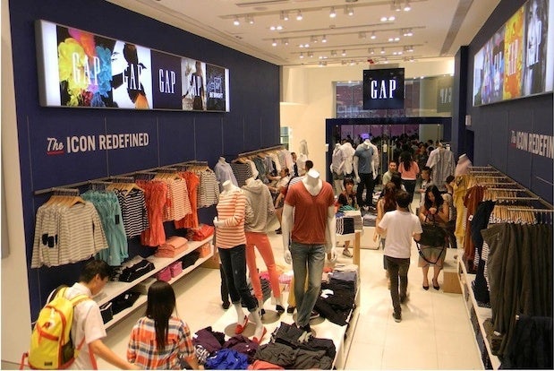 Gap offers XXXS sizes in China to make up for its sizing difference with other countries. Pictured: a Gap store in Hong Kong. (Gap Inc.)