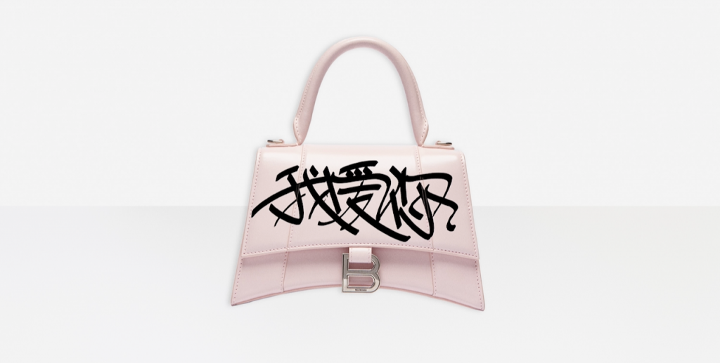 The campaign features four bags in red, black, pink, and white, with specially designed Graffiti fonts in Chinese. Photo: Brand