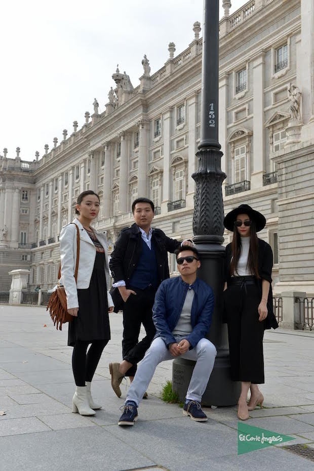 Chinese social influencers on a trip to Madrid sponsored by department store El Corte Inglés, which helped give a massive boost to the company's WeChat follower numbers. (Courtesy Photo)