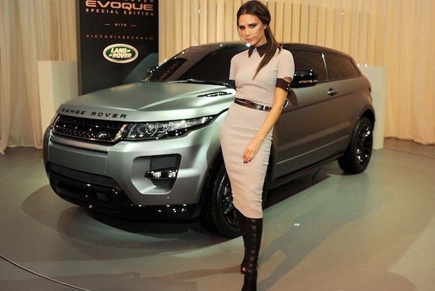 Victoria Beckham in Beijing last year with her special-edition Evoque