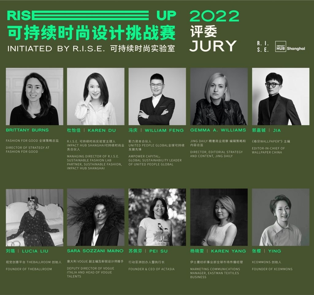 2022 RISE UP Sustainable Fashion Design Challenge jury. Photo: R.I.S.E. Sustainable Fashion Lab