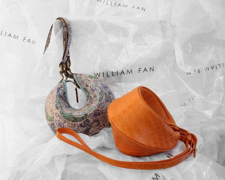 William Fan is known for his iconic fortune cookie-shaped bag. Photo: William Fan's website