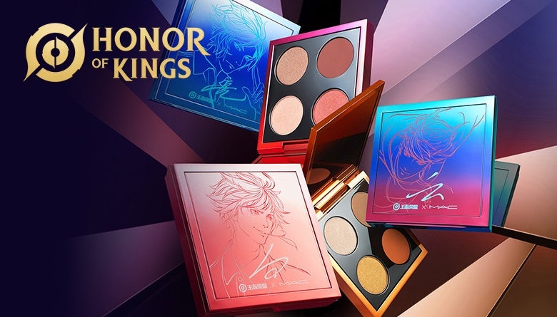 Following the success of its first collaboration with Honor of Kings in 2019, MAC Cosmetics teamed up with the mobile game once again to launch lipsticks and eyeshadow palettes based on five male characters. Photo: Courtesy of MAC
