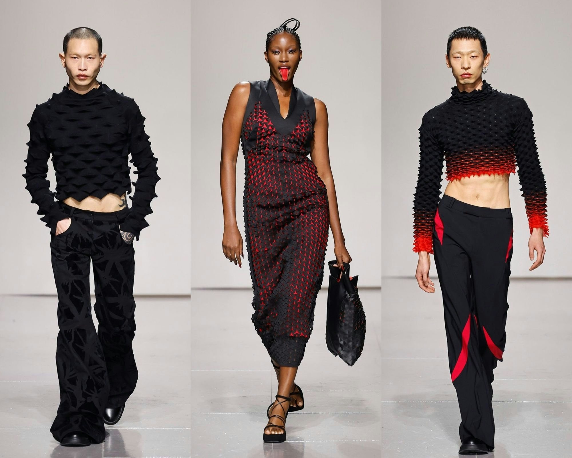 Punkish Asian American brand Chet Lo's collection sported its signature spikes. Photo: Chet Lo