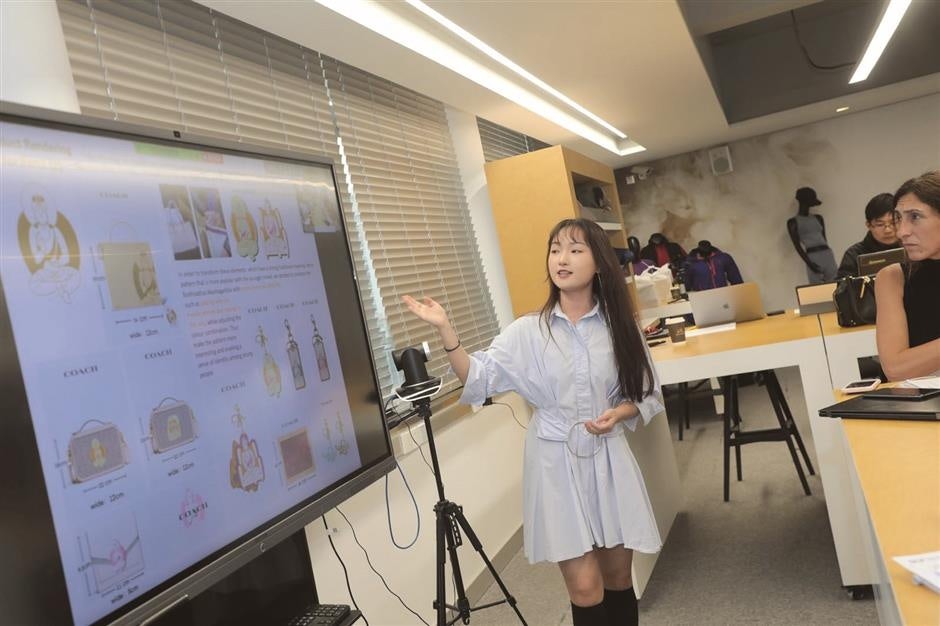 The China Cool program between Donghua Univeristy and Coach helps students get hands-on design experience. Photo: Donghua University