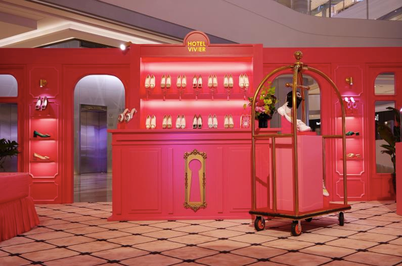 Roger Vivier set up a pop-up store called the “Hotel Vivier” at IFS. Courtesy image
