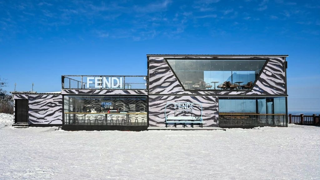 Fendi opened a pop-up café at Changbaishan International Resort from December 2021 to February 2022. Photo: Fendi's Weibo