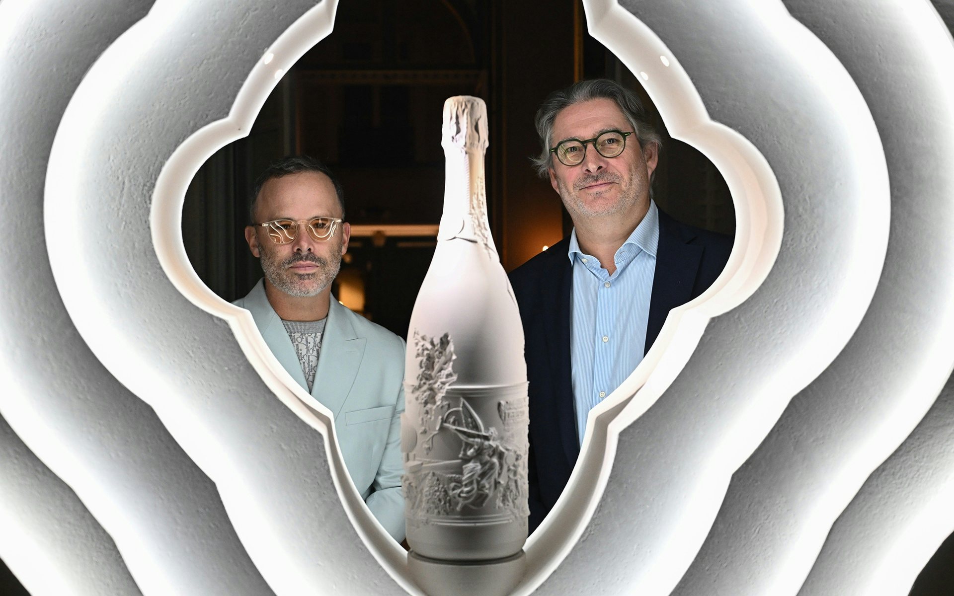 Daniel Arsham has designed 85 sculptural bottles for Moët amp; Chandon's Impériale Création No.1. Photo: Moët amp; Chandon